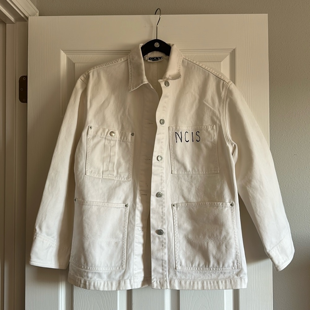 DLNT jeans white denim jacket
